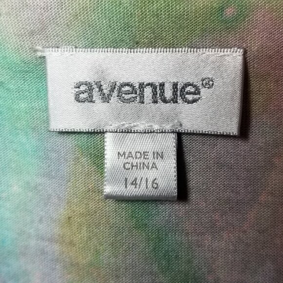 Avenue Tunic Blouse Womens Plus Size 14/16 Pastel Colors Jewels Floral Lined - Picture 6 of 7